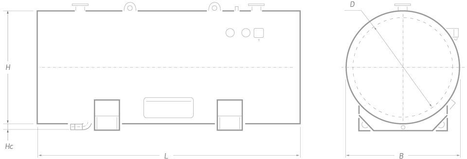 Водонагреватель 1500 литров накопительный горизонтальный