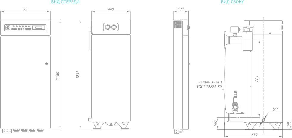 Проточный водонагреватель 350 кВт Мастер